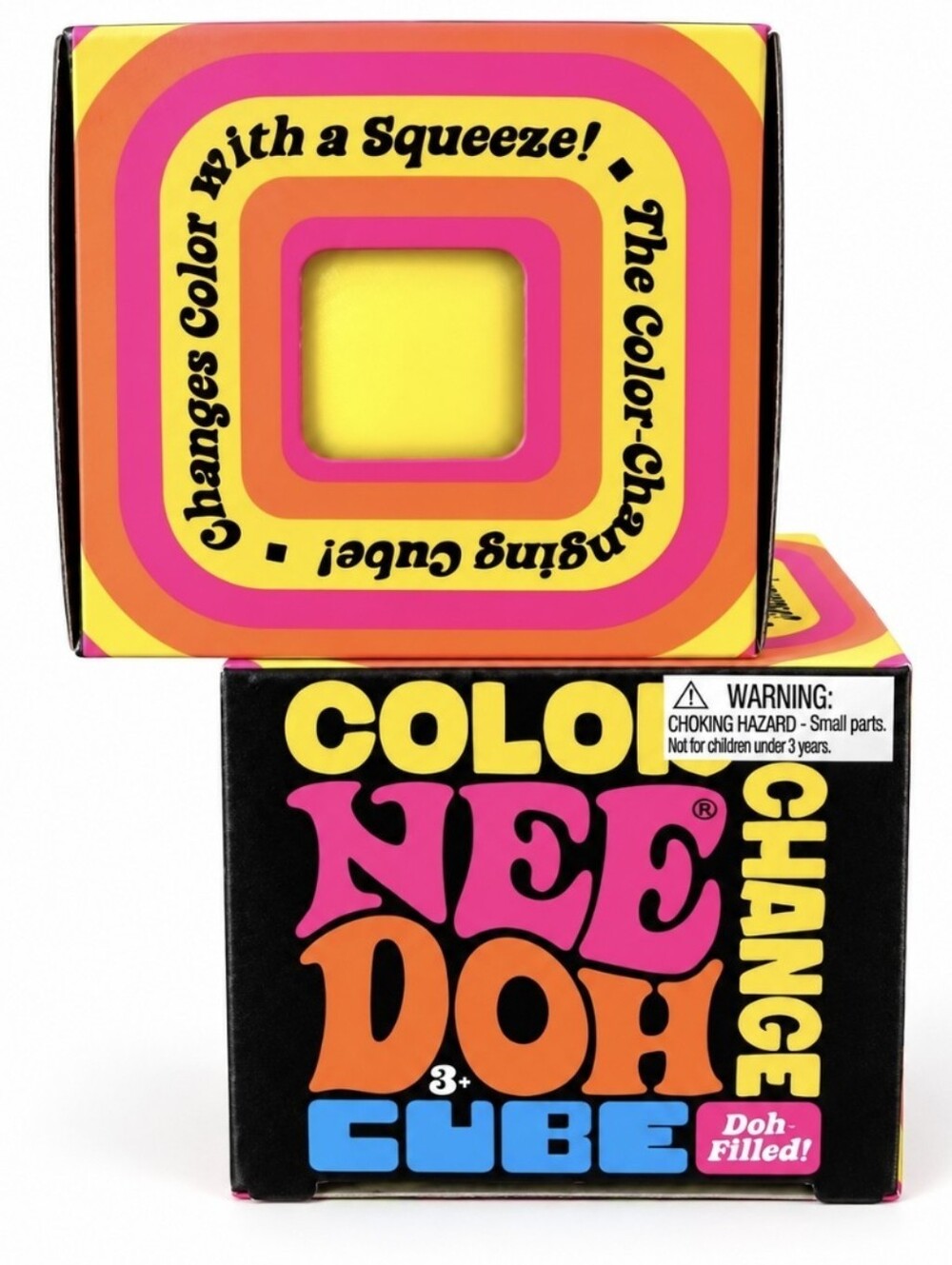 Both! Authentic NeeDoh Color Change Cube Yellow 2 Pack NIB Schylling